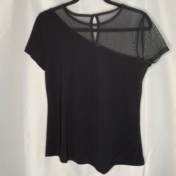 INC International Concepts Tops - INC Short-Sleeve Asymmetric Illusion Top